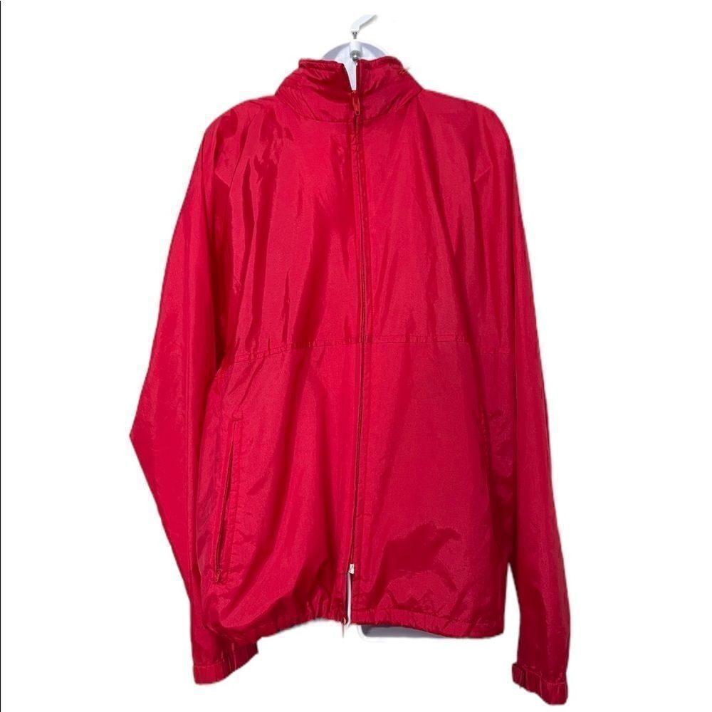 LL Bean Mens Lightweight Jacket with Packable Hood and Back Vent Size Large